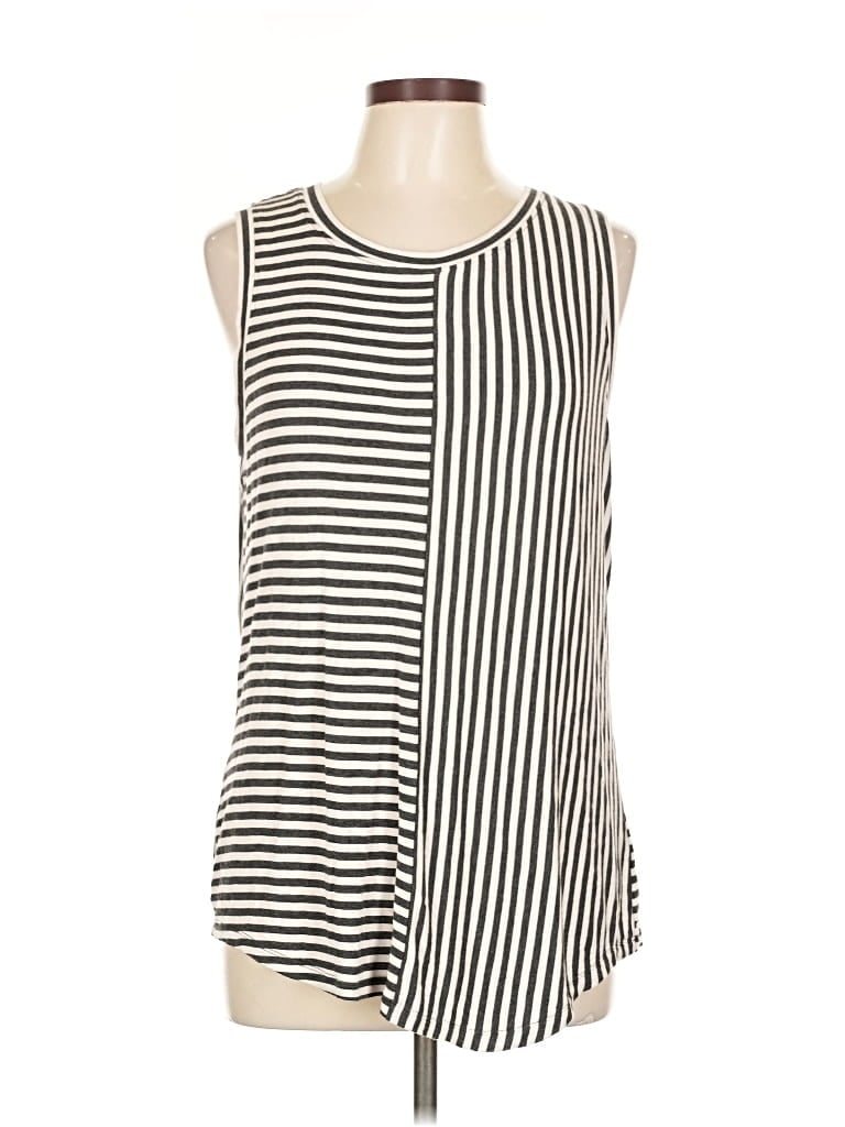 Pre-owned Cabi Sleeveless Top Ivory Boatneck Tops In White