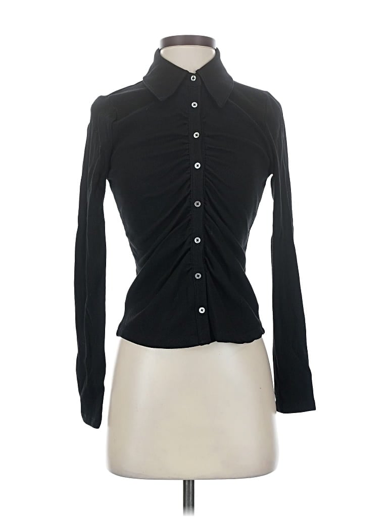 Pre-owned Boden Long Sleeve Button Down Shirt In Black