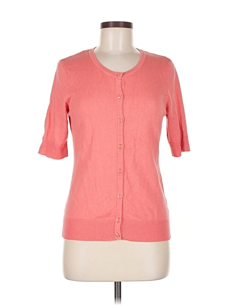 Pre-owned 7th Avenue Design Studio New York & Company Cardigan Sweater In Pink