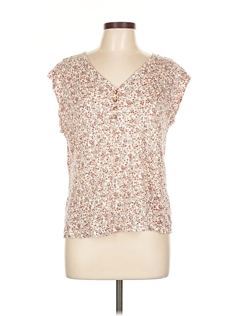 Pre-owned Ann Taylor Loft Sleeveless T-shirt In White