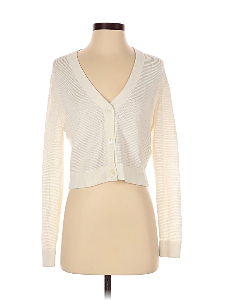 Pre-owned Wilfred Cardigan Sweater In White