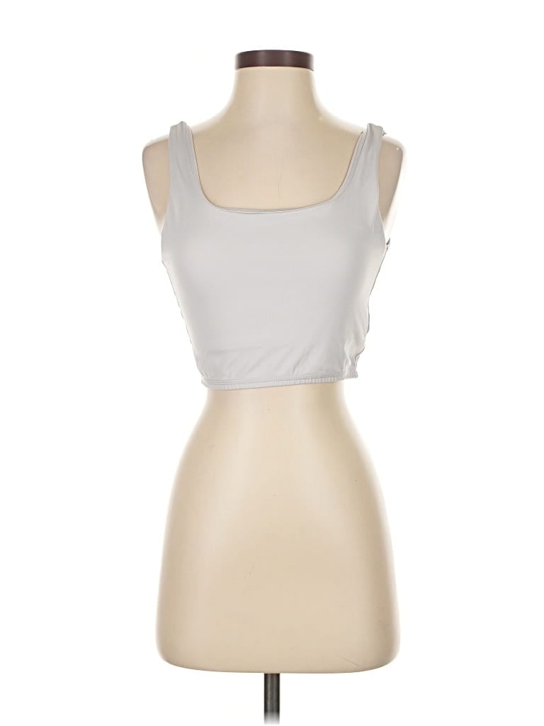 Pre-owned Weworewhat Tank Top Silver Strapless Neckline Tops