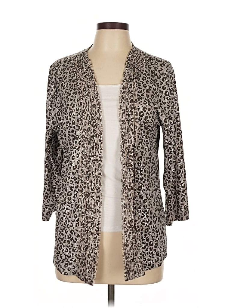 Pre-owned Travelers By Chico's Kimono In Brown