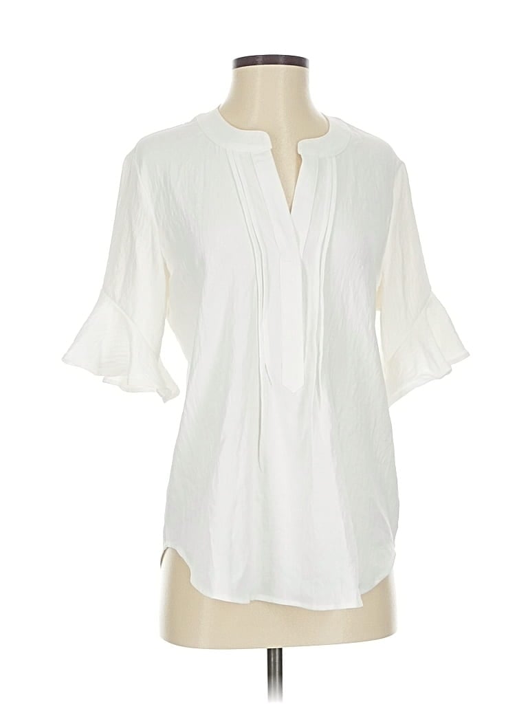 Pre-owned Blooming Jelly Short Sleeve Blouse In White
