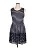 Max Studio Stripes Blue Casual Dress Size XL - photo 1