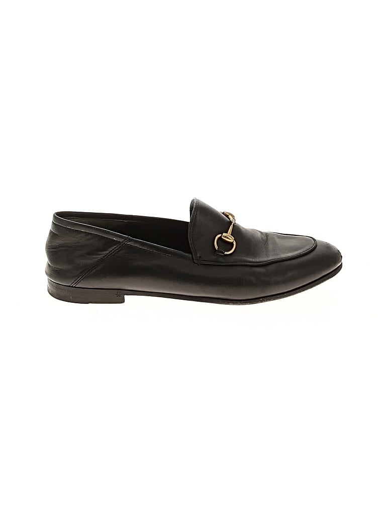 Pre-owned Gucci Flats In Black
