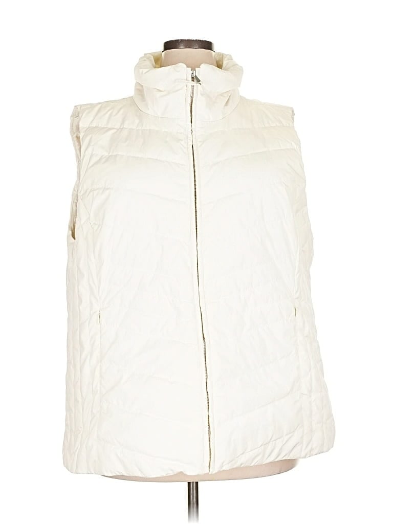 Pre-owned Talbots Vest In White