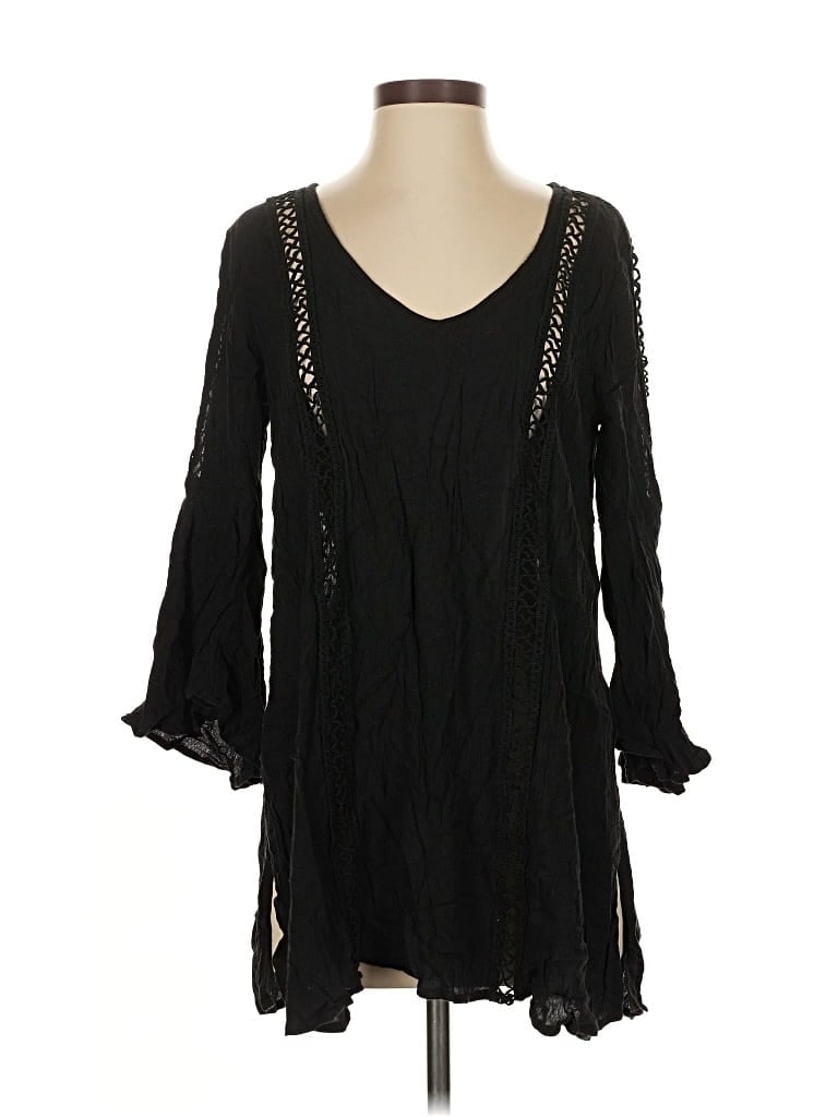 Pre-owned O'neill 3/4 Sleeve Blouse In Black