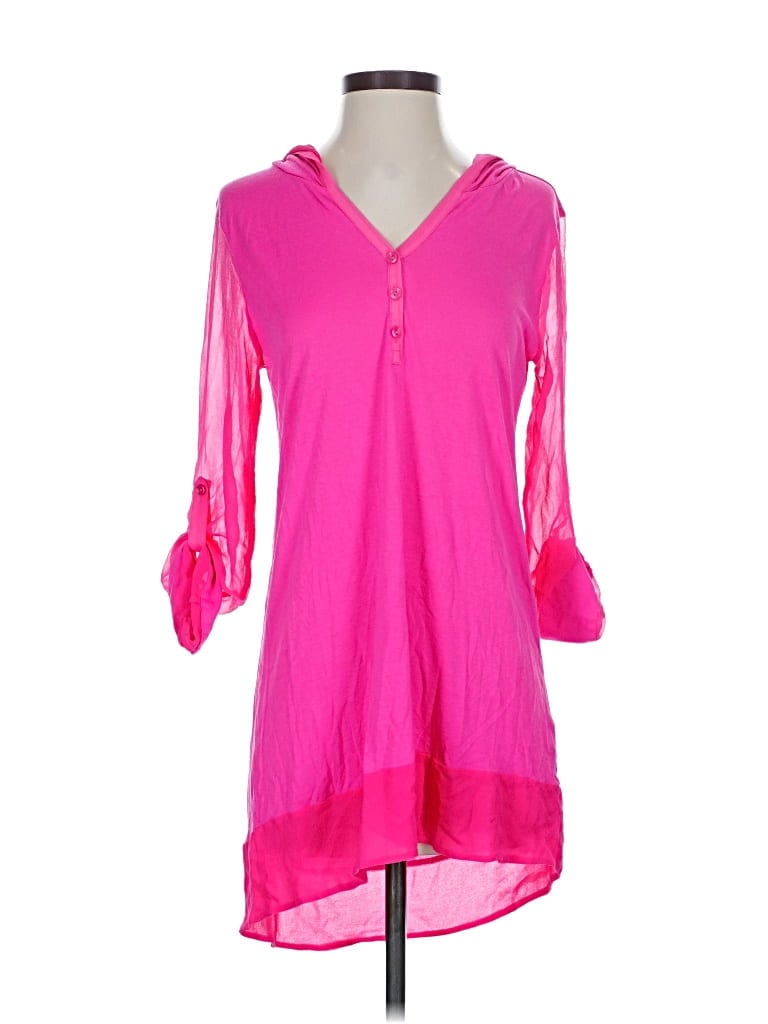 Pre-owned Soft Surroundings 3/4 Sleeve T-shirt In Pink