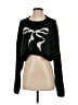 Out From Under Metallic Black Pullover Sweater Size S - photo 1