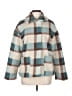 Kling 100% Polyester Plaid Teal Coat Size M - photo 1