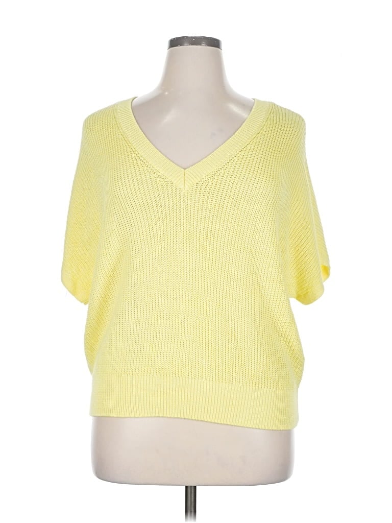 Pre-owned Simply Vera Vera Wang Pullover Sweater In Yellow