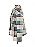 Kling 100% Polyester Plaid Teal Coat Size M - photo 5
