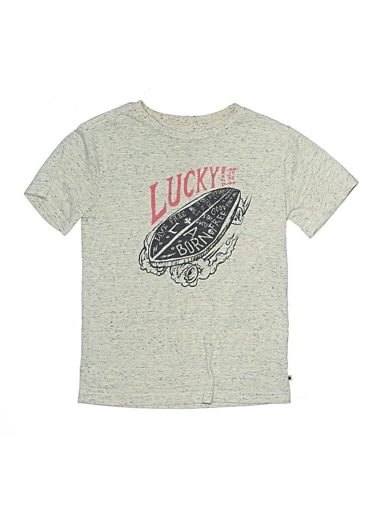 Pre-owned Lucky Brand Kids' Short Sleeve T-shirt In Gray