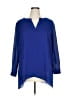 Dora Landa 100% Polyester Blue 3/4 Sleeve Blouse Size 1X - photo 1