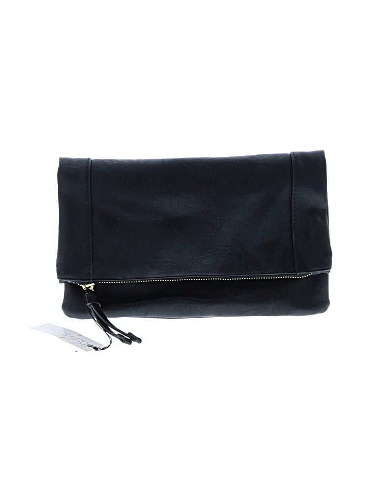 Pre-owned Sole Society Leather Messenger In Black