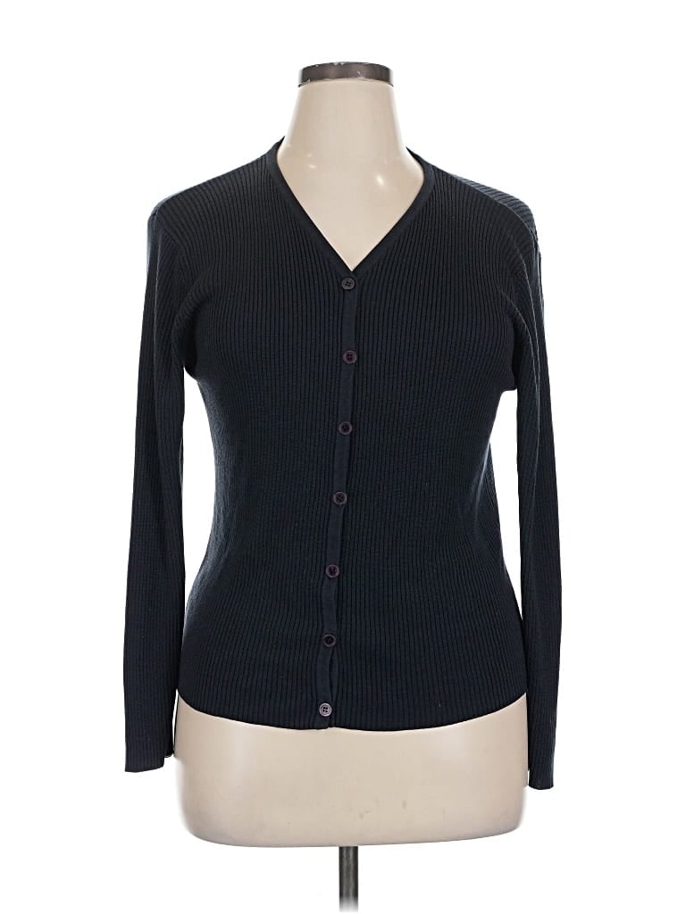 Pre-owned Croft & Barrow Cardigan Sweater In Black