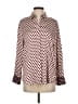 Zara Polka Dots Brown Long Sleeve Blouse Size XS - photo 1