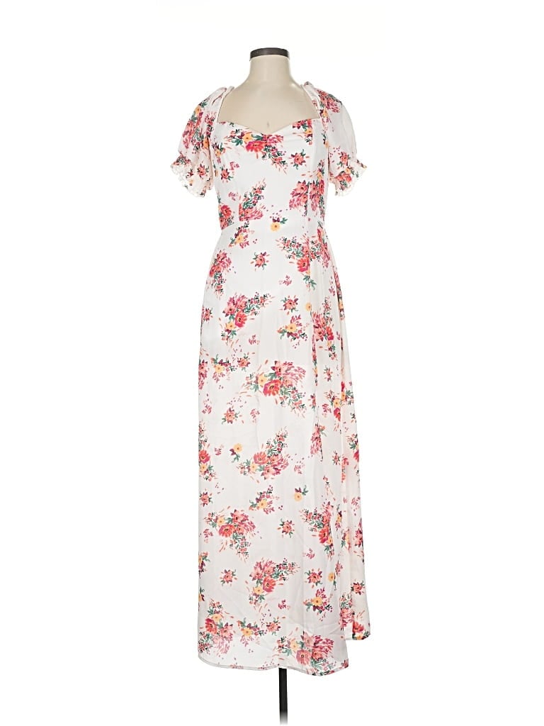 Pre-owned Trixxi Casual Dress In White