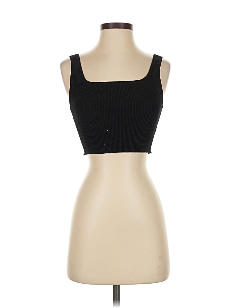 Pre-owned Babaton Tank Top Black Strapless Neckline Tops