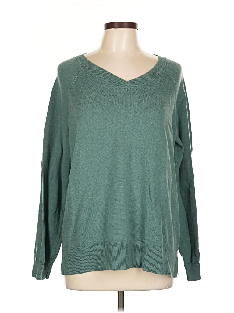 Pre-owned Lucky Brand Pullover Sweater In Green