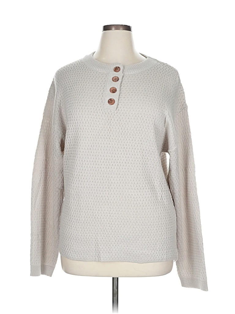 Pre-owned Made With Love Pullover Sweater In Gray