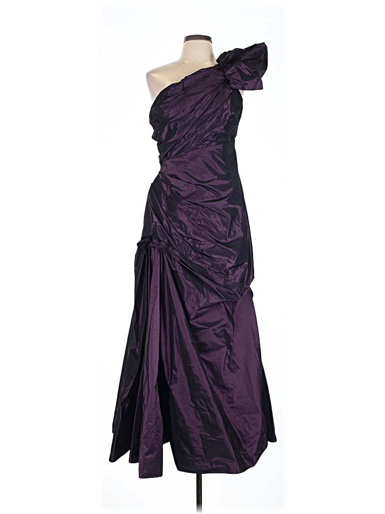 Pre-owned ml Monique Lhuillier Cocktail Dress In Purple
