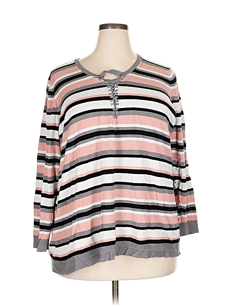 Pre-owned Torrid 3/4 Sleeve Blouse In Pink