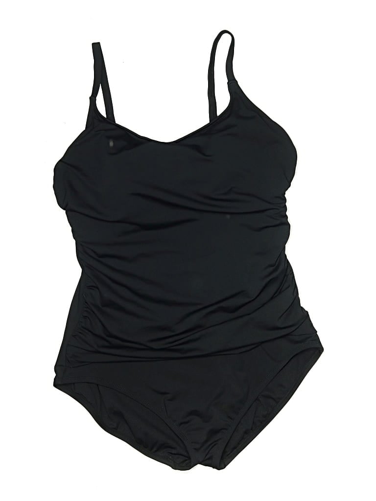 Pre-owned Time And Tru One Piece Swimsuit In Black
