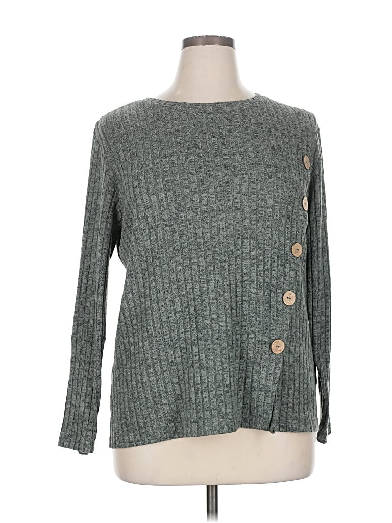 Pre-owned Unbranded Long Sleeve T-shirt In Gray