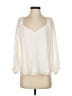 Lavender Brown 100% Polyester Ivory 3/4 Sleeve Blouse Size S - photo 1
