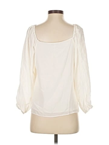 Lavender Brown 3/4 Sleeve Blouse (view 2)