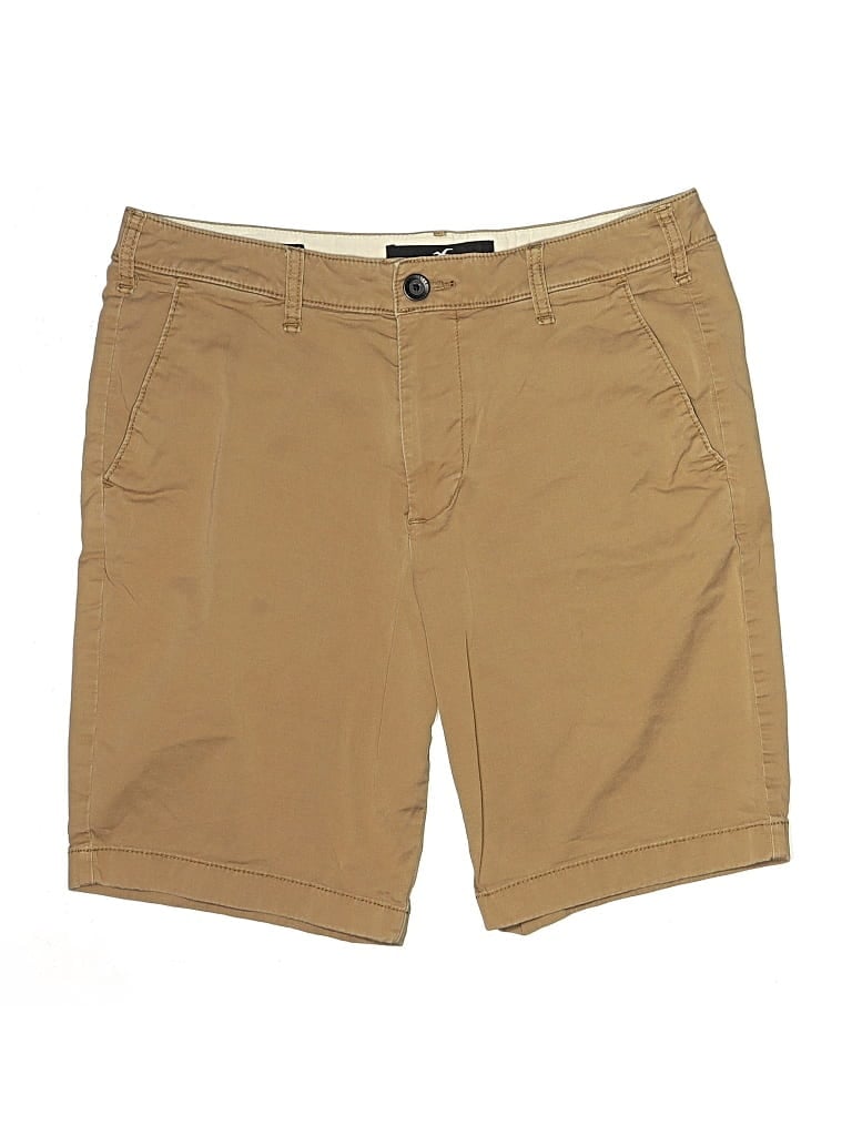 Pre-owned Hollister Khaki Shorts In Brown