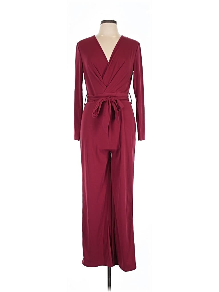 Pre-owned Unbranded Jumpsuit In Burgundy