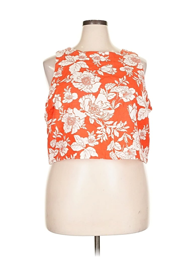 Old Navy Sleeveless Blouse In Orange