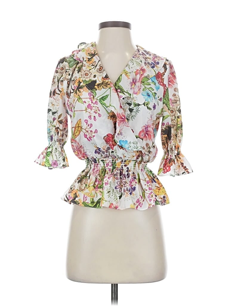 Pre-owned Philosophy Republic Clothing 3/4 Sleeve Blouse In White