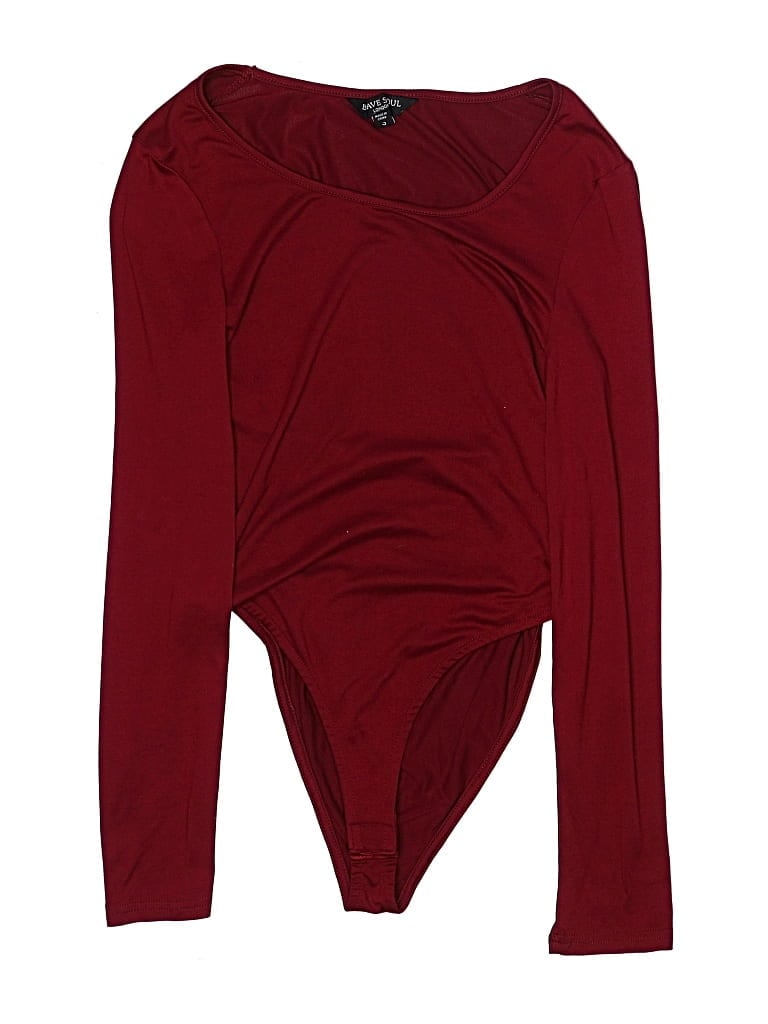 Pre-owned Brave Soul Bodysuit In Burgundy