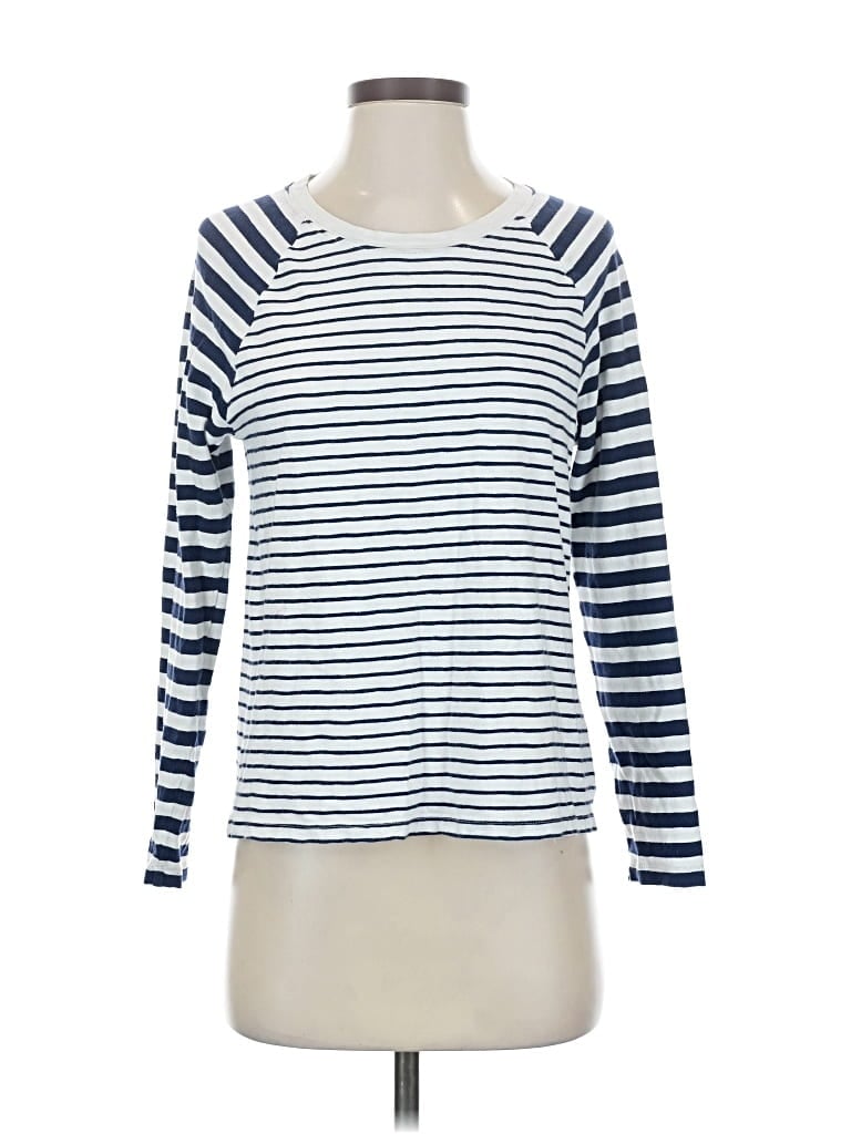 Pre-owned J.crew Factory Store Long Sleeve T-shirt In Blue