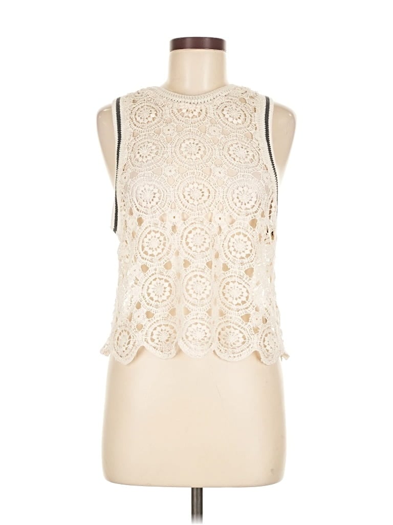 Pre-owned Daily Practice By Anthropologie Sleeveless Blouse In White