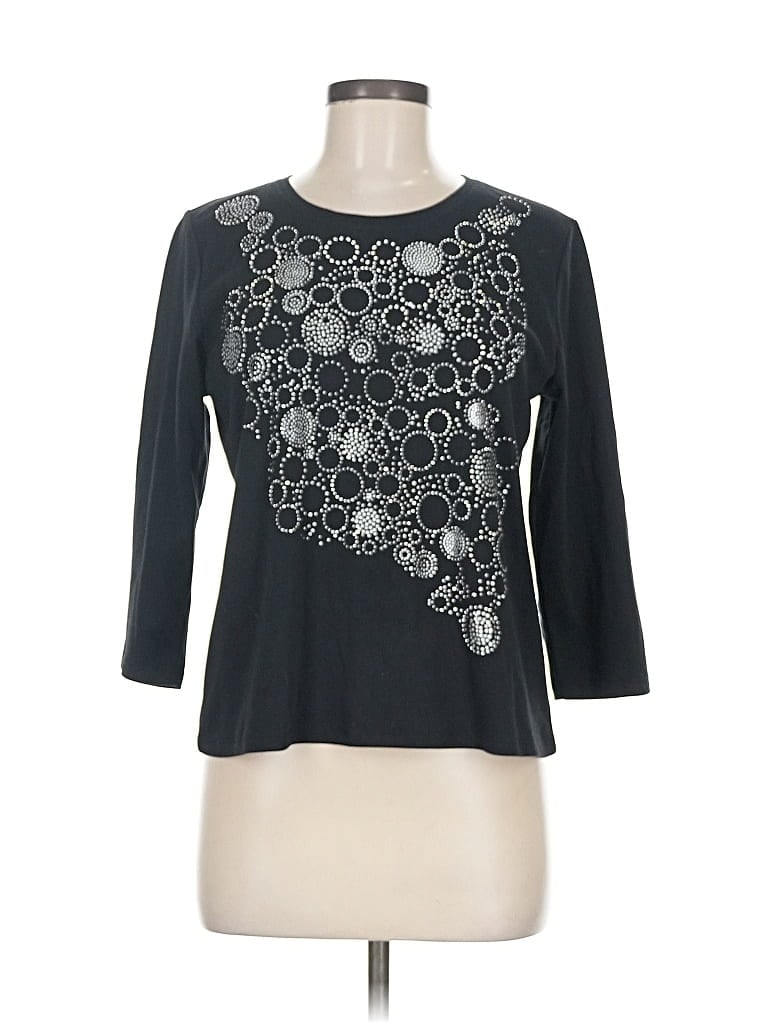 Pre-owned Allison Daley 3/4 Sleeve T-shirt In Black