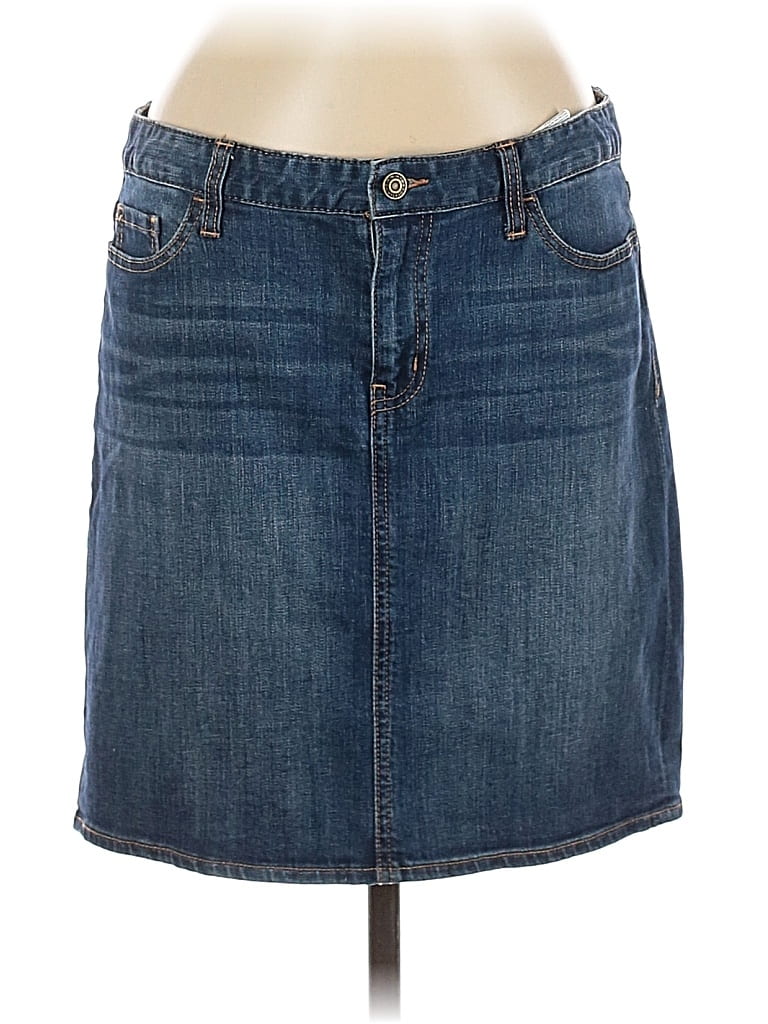 Pre-owned Tommy Hilfiger Denim Skirt In Blue