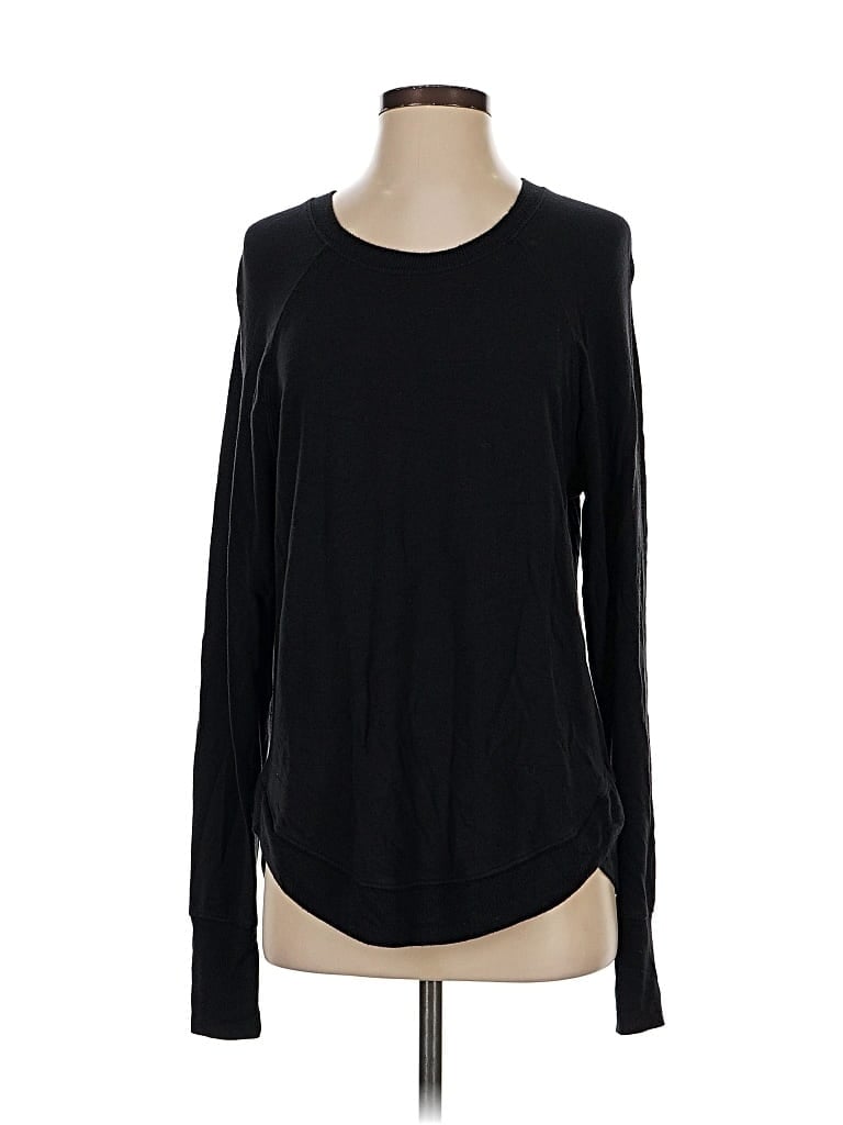 Pre-owned Athleta Long Sleeve T-shirt In Black