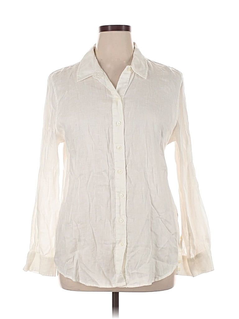 Pre-owned Workshop Republic Clothing Long Sleeve Blouse In White