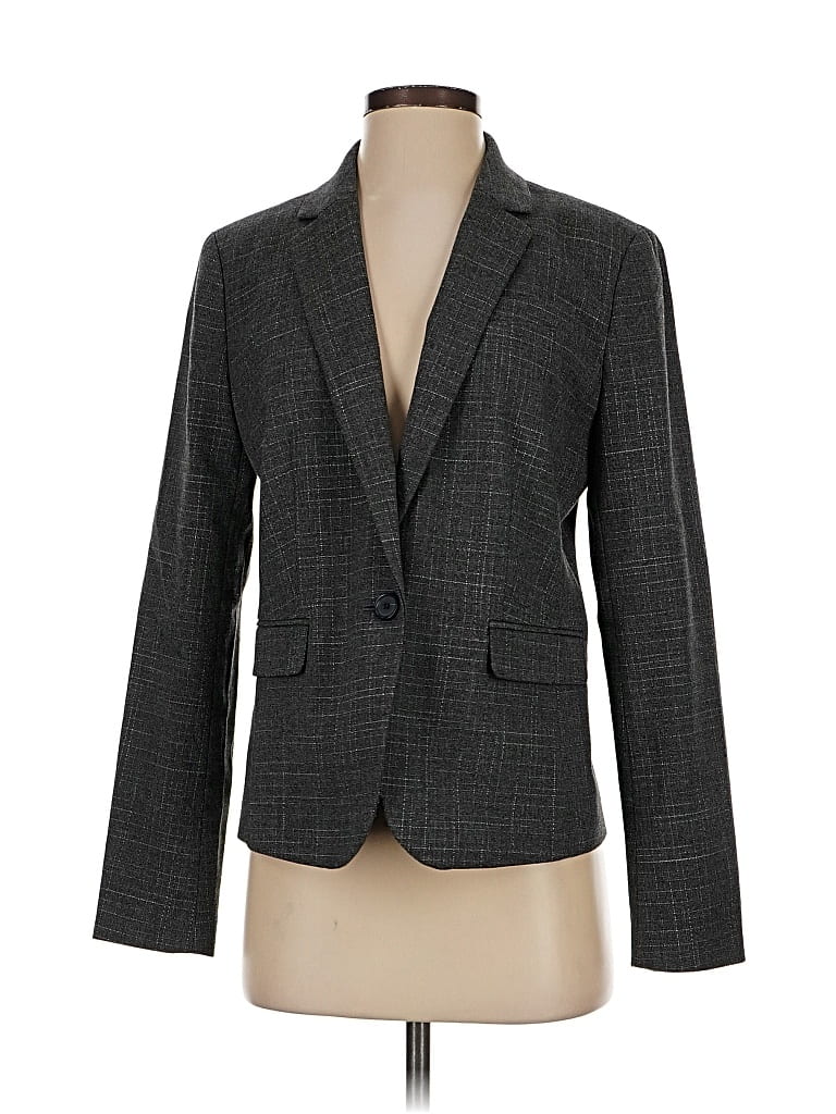 Pre-owned Ann Taylor Blazer Jacket In Gray