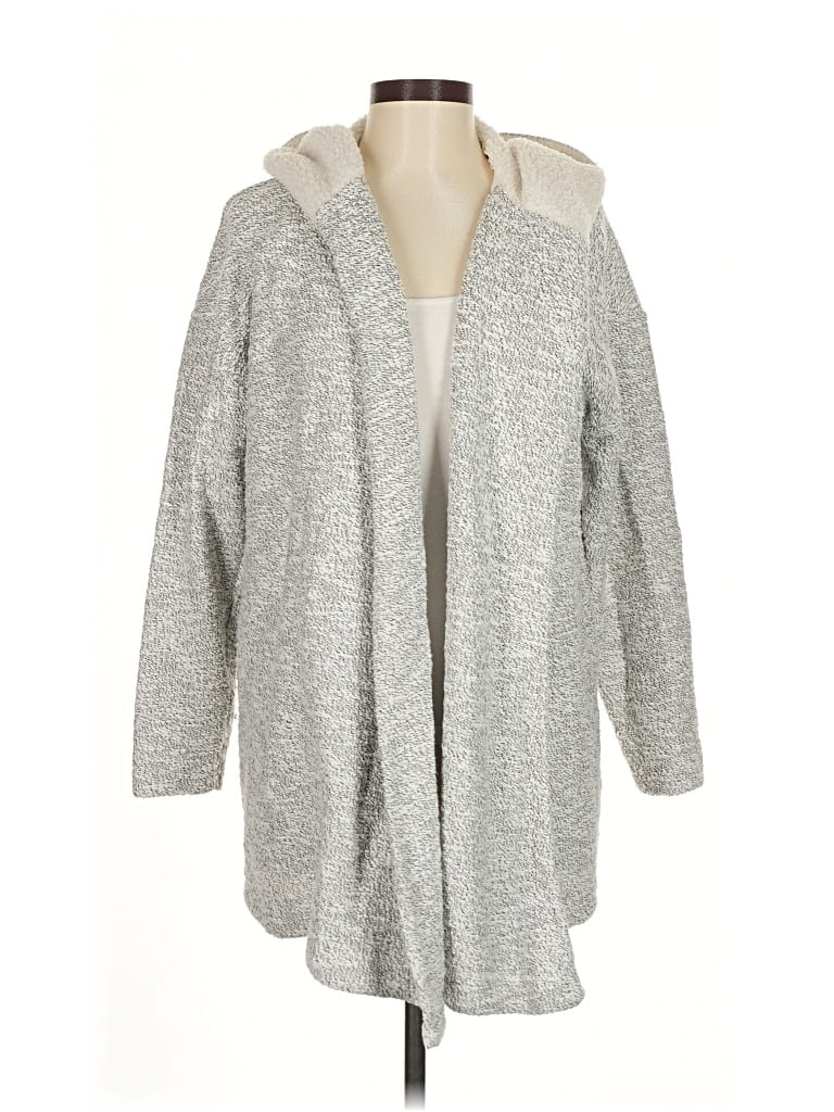 Pre-owned Ann Taylor Loft Cardigan Sweater In Gray