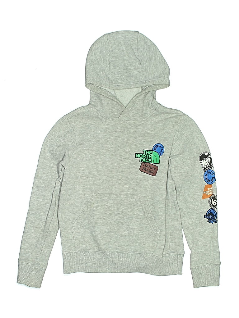 Pre-owned The North Face Kids' Pullover Hoodie In Silver