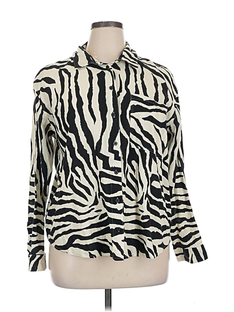 Pre-owned Pistola Long Sleeve Blouse In White