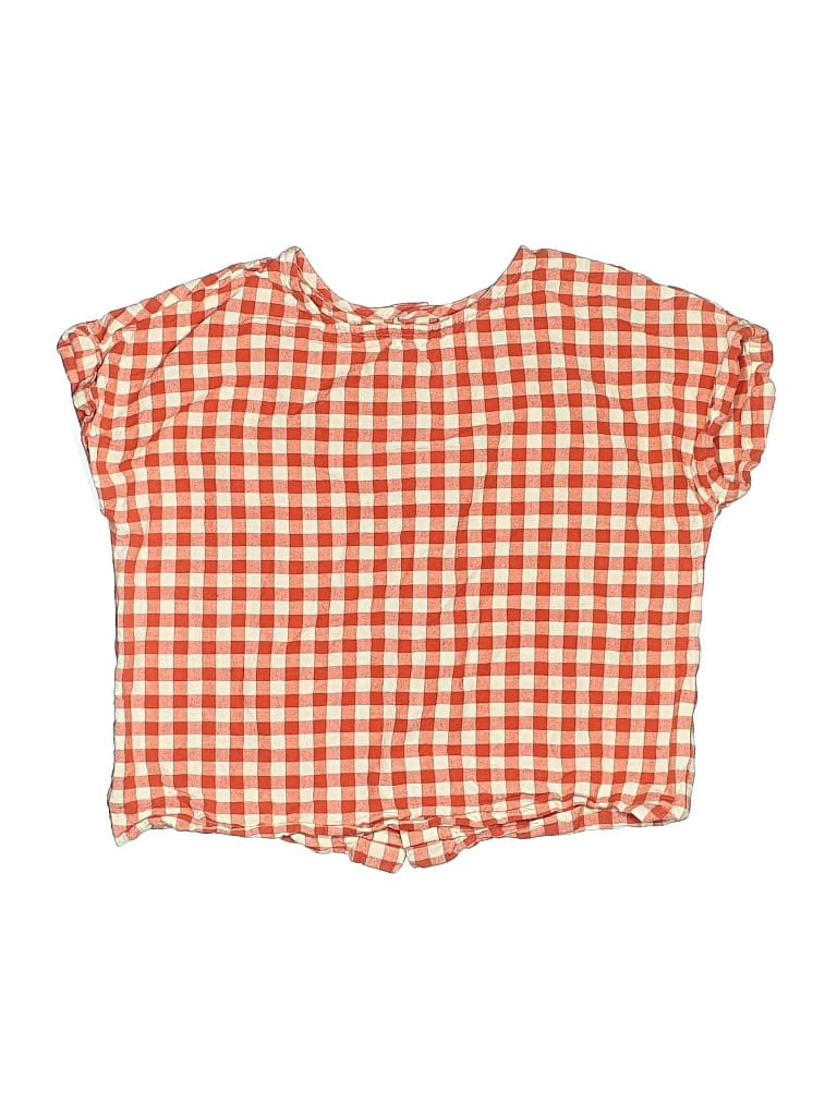 Pre-owned Hanna Andersson Kids' Short Sleeve Blouse In Orange
