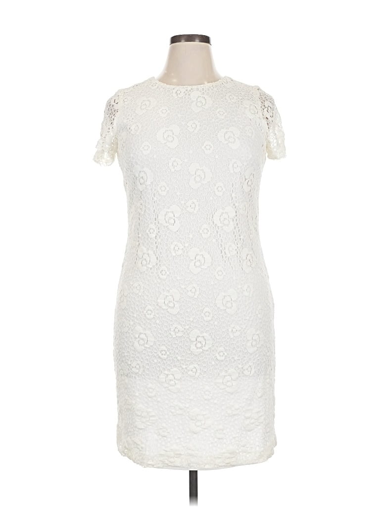 Pre-owned Evan Picone Cocktail Dress In White