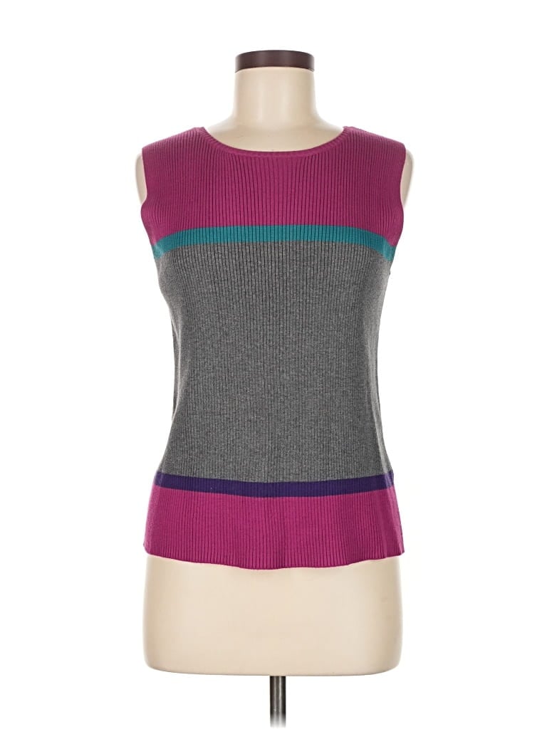 Pre-owned Josephine Chaus Sweater Vest In Purple
